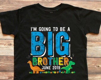 Dinosaur Baby Pregnancy Toddler Shirt Im Going to be a Big Brother! Rawr