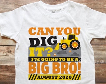 Construction Big Brother Shirt Big Brother Announcement Shirt Big Brother to be Shirt I'm Going to be a Big Brother Shirt Big Bro Tshirt