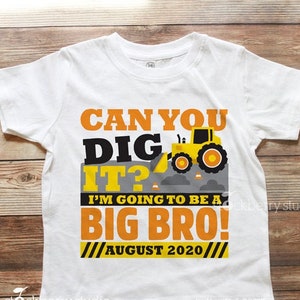 Construction Big Brother Shirt Big Brother Announcement Shirt Big Brother to be Shirt I'm Going to be a Big Brother Shirt Big Bro Tshirt Pic 1: Big Brother