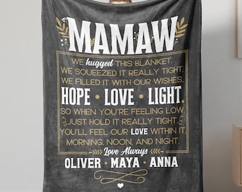 Mamaw Personlig Filt Gåva från Barnbarn Söt Pläd Mamaw Mors Dag Vi Kramade Den Här Svärmor Födelsedag Mamaw Jul