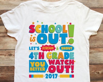 End of School Shirt Last Day of School Shirt End of the Year Student Gifts Last Day of Kindergarten Pre k Preschool 1st Grade 2nd 3rd Shirt