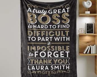 Coperta personalizzata per capo Un capo davvero fantastico Grazie Apprezzamento del capo Idee regalo Uomo Donna Boss Pensionamento Boss Regalo di Natale personalizzato