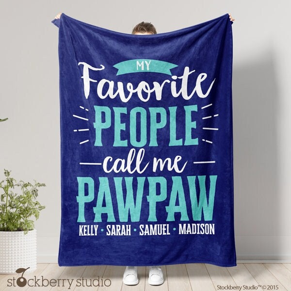 Blankets With Grandchildren Names Etsy