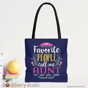 Grandma Tote Bag My Favorite People Call me Grandma Mothers Day Gift for Grandma Nana Grandma Birthday Gift from Grandkids Personalized image 4