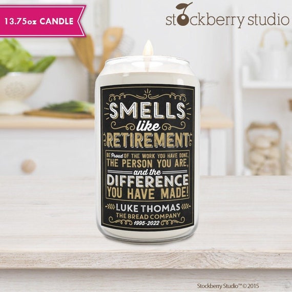 Retirement Candle Gift Smells Like Retirement Candle Personalized Retirement Gifts Woman Man