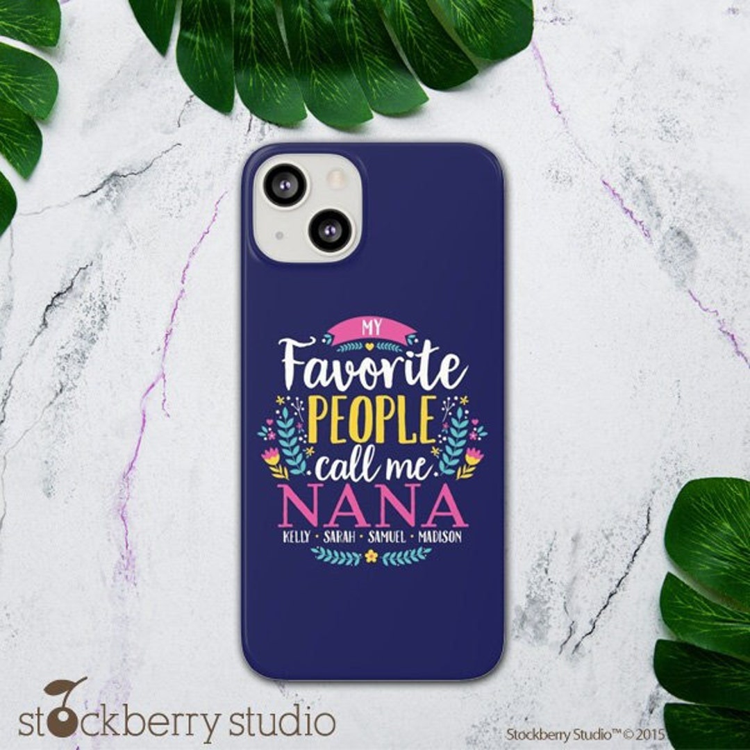Nana Phone Case Personalized Kid Grandchildren Names iPhone Case