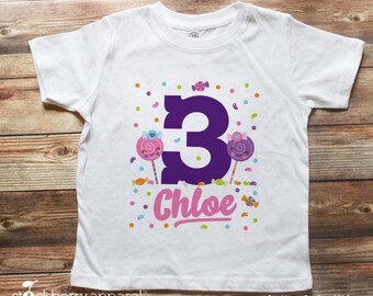 Candy Birthday Shirt Sweet Shop Lollipop Shirt Sweet Shoppe Party Candy Birthday Outfit Girls Birthday Shirt Girl 1st Birthday