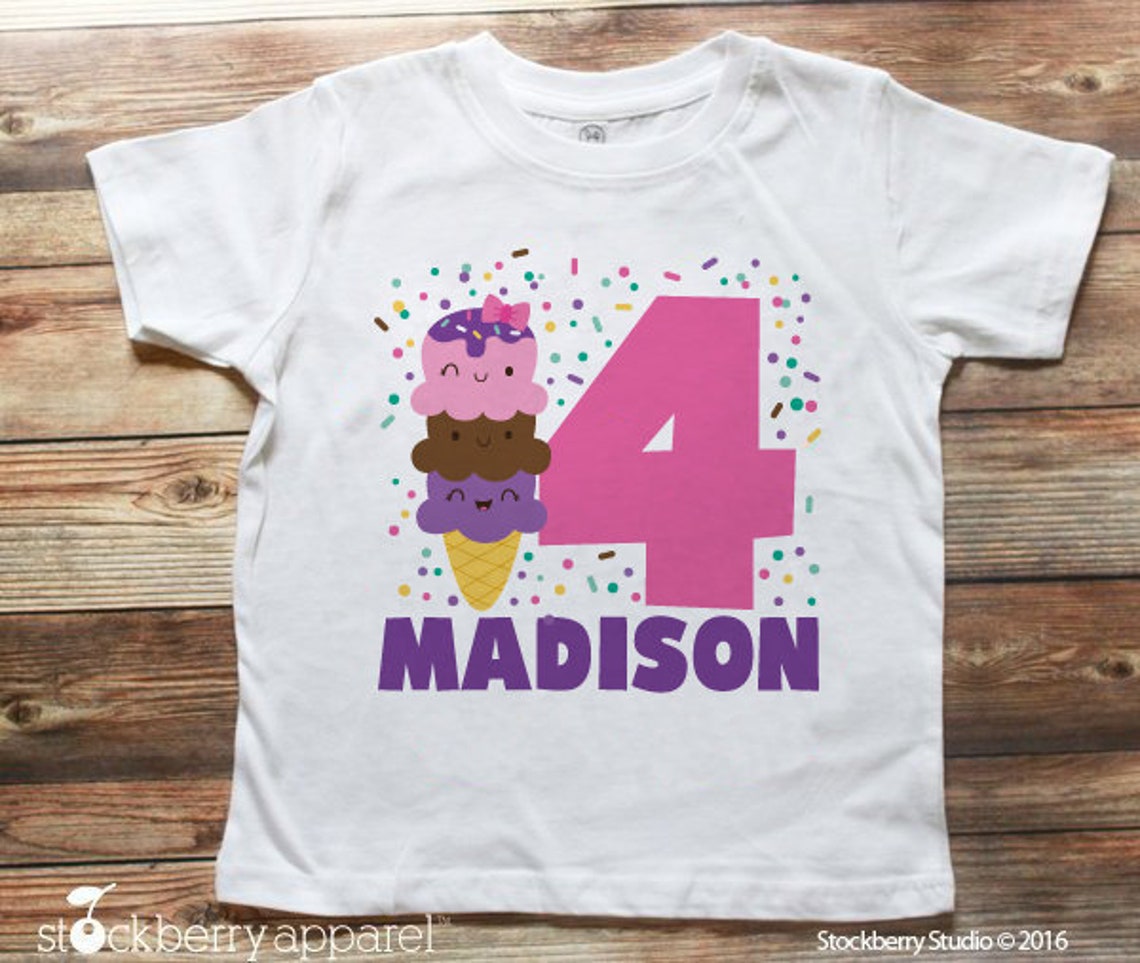 ice cream birthday shirt