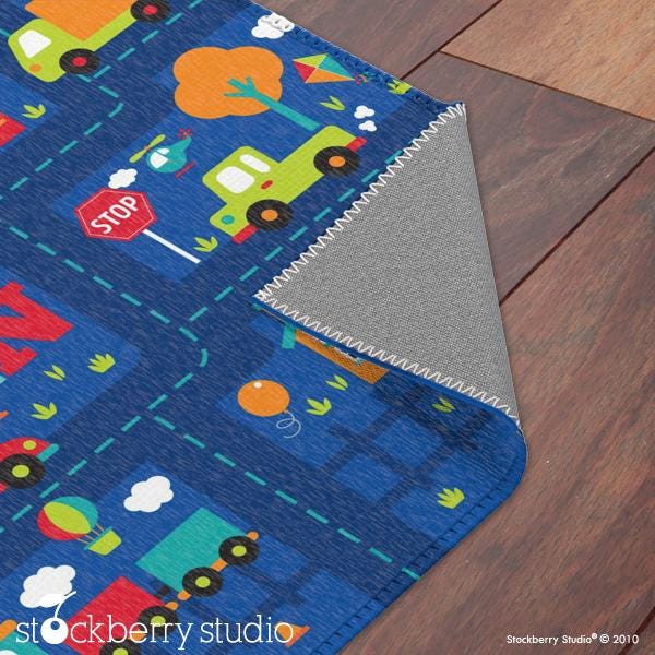 Transportation Rug Kids Road Track Play Mat Toddler Birthday Christmas Gift Transportation ...