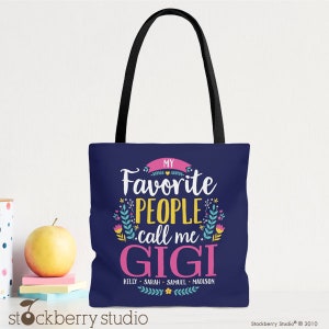 Grandma Tote Bag My Favorite People Call me Grandma Mothers Day Gift for Grandma Nana Grandma Birthday Gift from Grandkids Personalized image 5