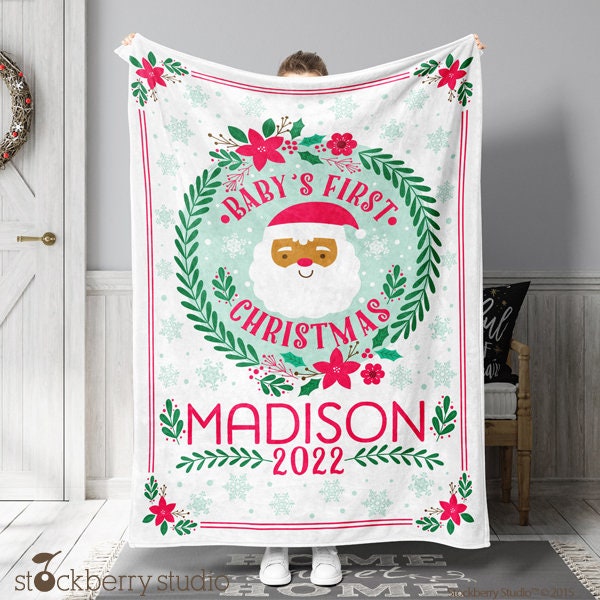 Baby 1st christmas blanket shop