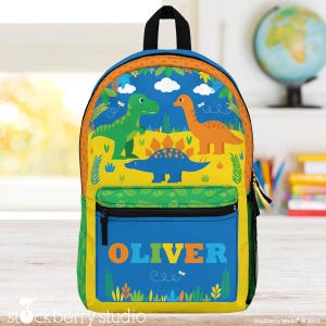 Dinosaurier Rucksack Personalisierte Name Kinder Zurück zu Schule Benutzerdefinierte T-Rex Kinder Rucksack Urlaub Reise Urlaubstasche Jungen Dinosaurier Geschenk