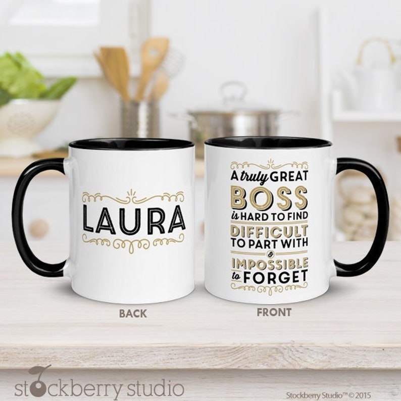 Boss Coffee Mug Personalized A Truly Great Boss is Hard to Find Thank You Gift Men Boss Appreciation Coworker Boss Retirement Gift Women image 1