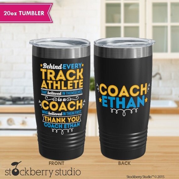 Track and Field Coach Tumbler Cup Personalized Coach Thank You