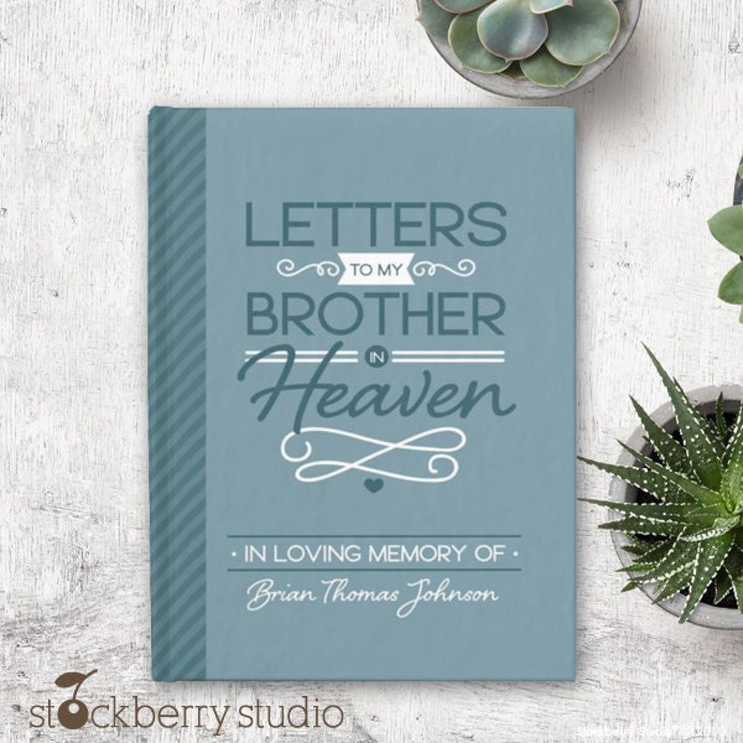 Brother Memorial Journal Personalized Letters to Brother in Heaven ...