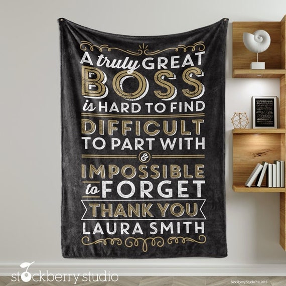 Boss Blanket Personalized A Truly Great Boss Thank You Boss Appreciation Present Ideas Men Women Boss Retirement Boss Christmas Gift Custom Il_570xn