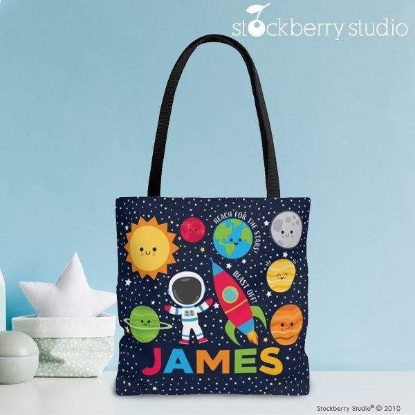  Galaxy Solar System Planets Personalized Monogram Canvas Tote  Bag with Name Outer Space Nebula Custom Shoulder Bag Reusable Initials  Handbag Gifts Bag for Wedding Teacher Shower Birthday Gifts Bag : Home