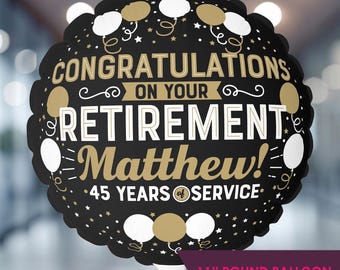 Retirement Balloon Personalized Men Women Retiree Balloon Decor Photo Props Retiring Supplies Decorations Him Her Retirement Coworker Ideas
