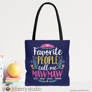 Grandma Tote Bag My Favorite People Call me Grandma Mothers Day Gift for Grandma Nana Grandma Birthday Gift from Grandkids Personalized image 6