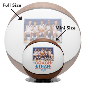 Basketball Personalized Photo Ball Custom Coach Gift Present Him Her Thank You Sports gift Groomsman Keepsake Retirement Appreciation Bild 4