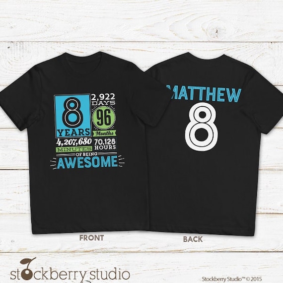 8th Birthday Gift T Shirt 8 Years Old Being Awesome Shirt 8th Birthday Gift T Shirt 8 Years Old Being Awesome Shirt