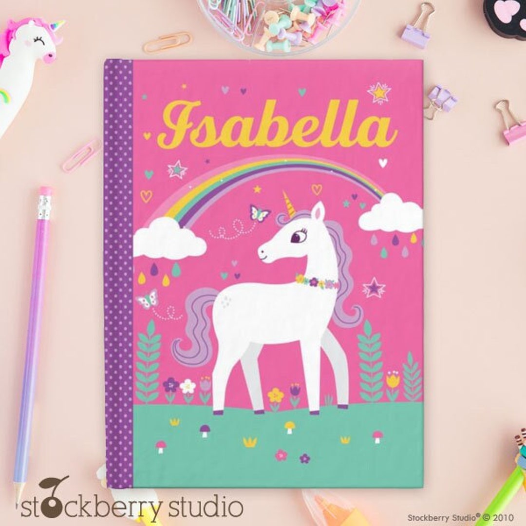 Neow: Neow Unicorn Personalized Black Paper SketchBook for Girls