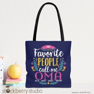 Grandma Tote Bag My Favorite People Call me Grandma Mothers Day Gift for Grandma Nana Grandma Birthday Gift from Grandkids Personalized image 7