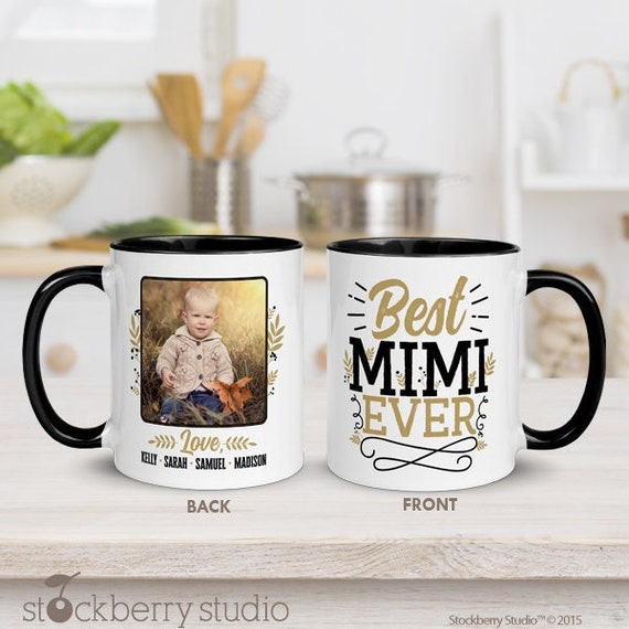 personalized mug, best mom grandma original design photo coffee mug