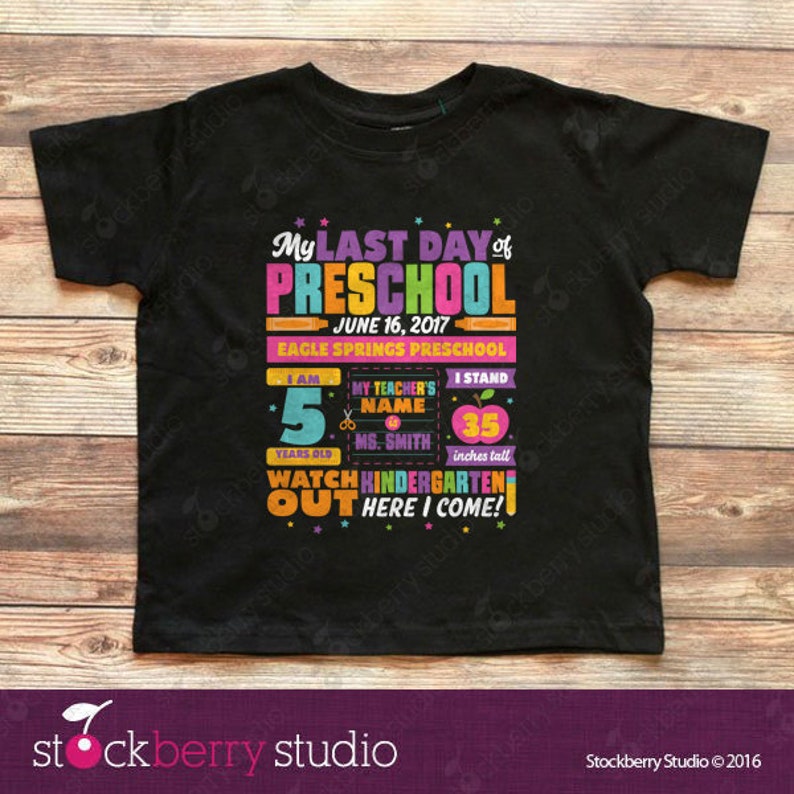 Last Day of School Preschool Shirt Pre School Graduation Tshirt Preschool Grad Last Day of Pre k Preschool Graduation Shirt Stats Pic3 Wht Pink Purple