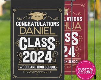 Graduation Garden Flag Personalized College Grad Flag Class of 2025 Graduate Flag Graduation Yard Sign Custom Graduation Garden Flag