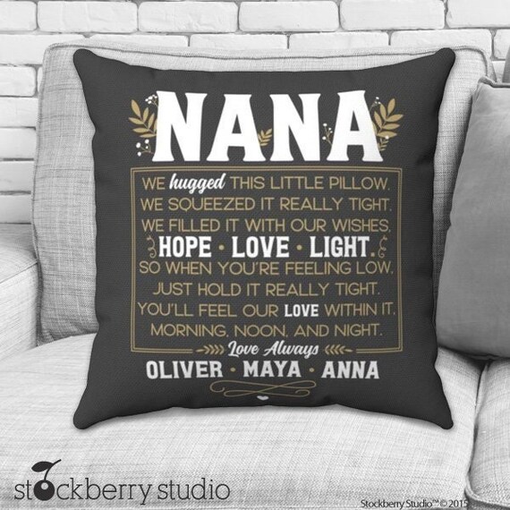 Nana Pillow We Hugged This Personalized Gift for Nana from Grandkids