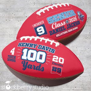 100 Yards Football Personalized with Name Carries Touchdown Trophy Award Sports Coach Gift Senior Night Banquet Team Graduation Keepsake