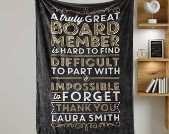 Board Member Blanket Personalized A Truly Great Thank You Staff Coworker Appreciation Present Men Women Retirement Christmas Gift Custom