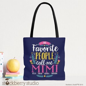 Grandma Tote Bag My Favorite People Call me Grandma Mothers Day Gift for Grandma Nana Grandma Birthday Gift from Grandkids Personalized image 8