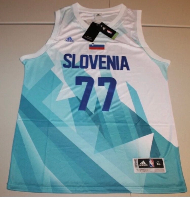 New Doncic 77 Slovenija Basketball Jerseys With Patch W/B Custom Names  Slovenia