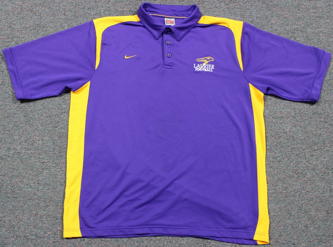 Wilfrid Laurier University Golden Hawks Vintage Polo Shirt Large