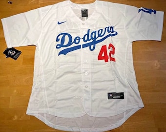 MLB Baseball Los Angeles Dodgers Jackie Robinson #42 Genähtes Jersey Large Weiß (**Kostenloser Versand in USA & Kanada**)