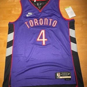 NBA Basketball Toronto Raptors Scottie Barnes #4 Jersey XL Black Purple NWT