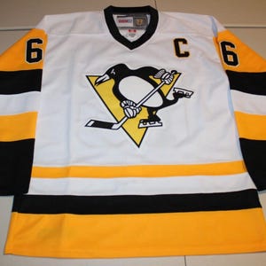 NHL Hockey Pittsburgh Penguins Mario Lemieux #66 Sewn Jersey 52 XL CCM White Nwt