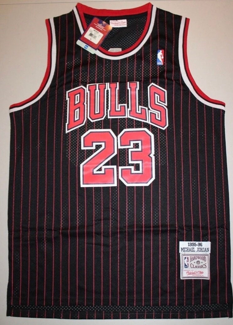 NBA CHICAGO BULLS #23 MICHAEL JORDAN Red Stripe Black Woman Jersey