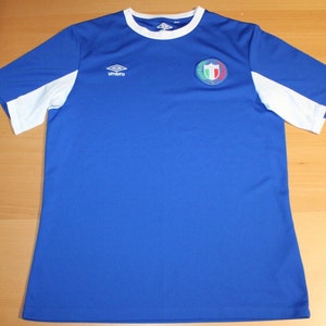 Italy National Football Team Jersey Shirt Top Medium Umbro Soccer Futbol Blue