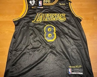 NBA Basketball Los Angeles Lakers Kobe Bryant Snake Jersey Large Black NWT