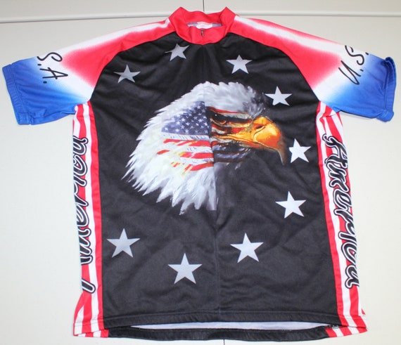Mens World Jerseys American Flag Eagle USA Patriotic Road Bike Cycling Jersey XL free Shipping in USA Canadagive Me Your Best Offer Etsy