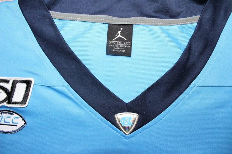 NCAA North Carolina Tar Heels Jefferson Boaz #14 Sewn Jersey Nike 3XL XXXL Blue image 3
