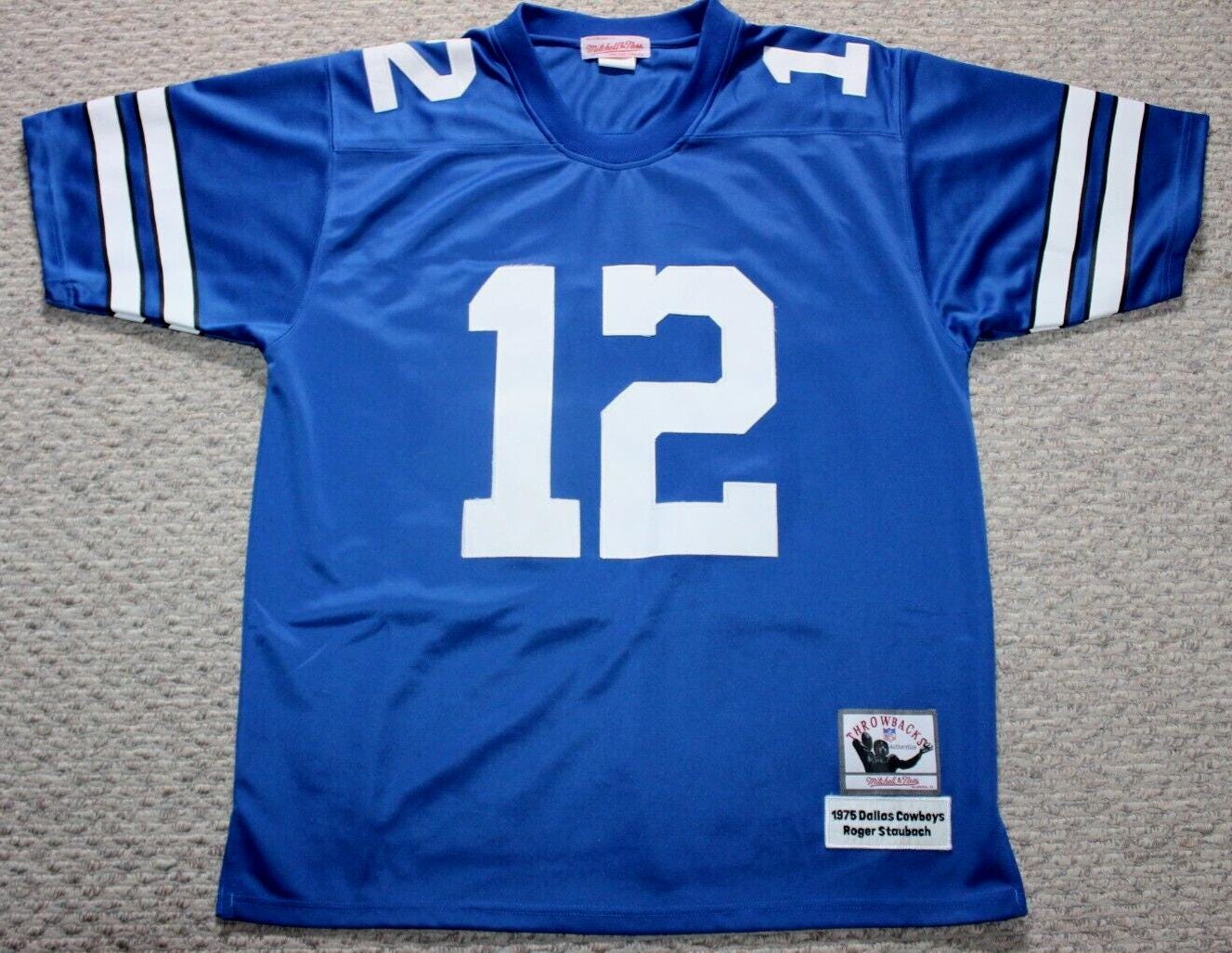 Boys Cowboys Jersey Dallas Cowboys Roger Staubach White Throwback