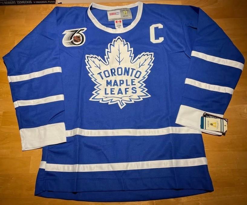 Maillot vintage Maple Leafs Toronto hockey homme LNH taille XXL BLEU
