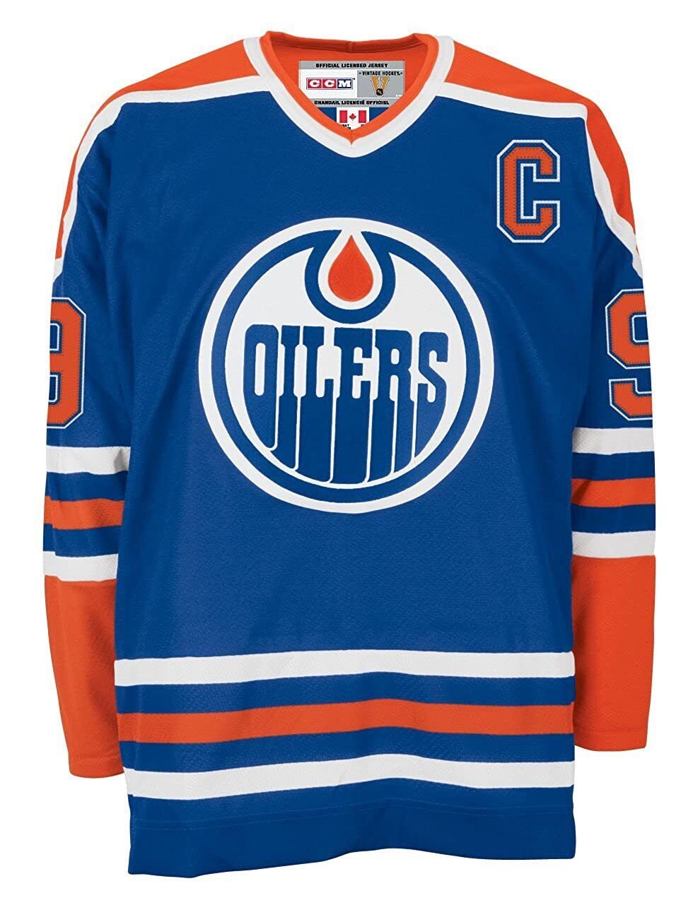 Edmonton Oilers CCM Vintage Jersey Size Small White NHL Hockey Sewn