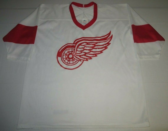 NHL Hockey Vintage 90s 80s Detroit Red Wings Jersey L XL Maska