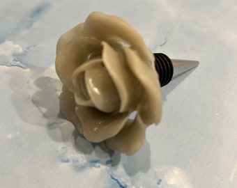 Resin Rose Wine Topper