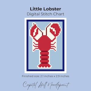 Little Lobster Needlepoint Digital Chart